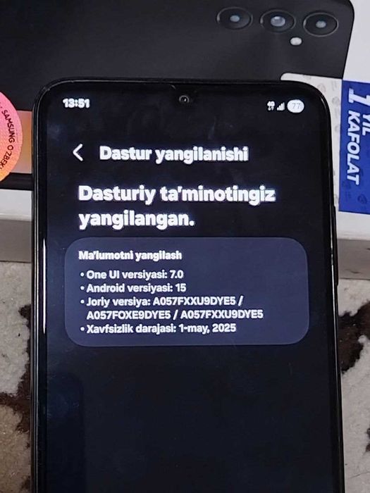 Samsung A05 S modeli sotiladi. Holati ideal, 10 kunlik telefon