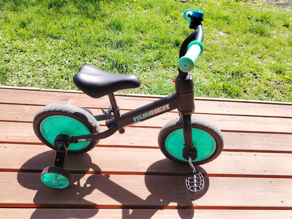 Колело за баланс Lorelli - Runner 2 в 1, Black & Turquoise