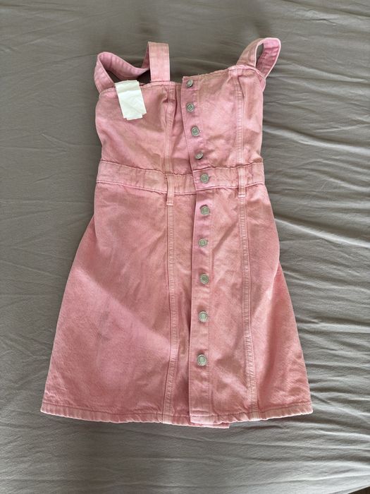 Дънкена розова рокля