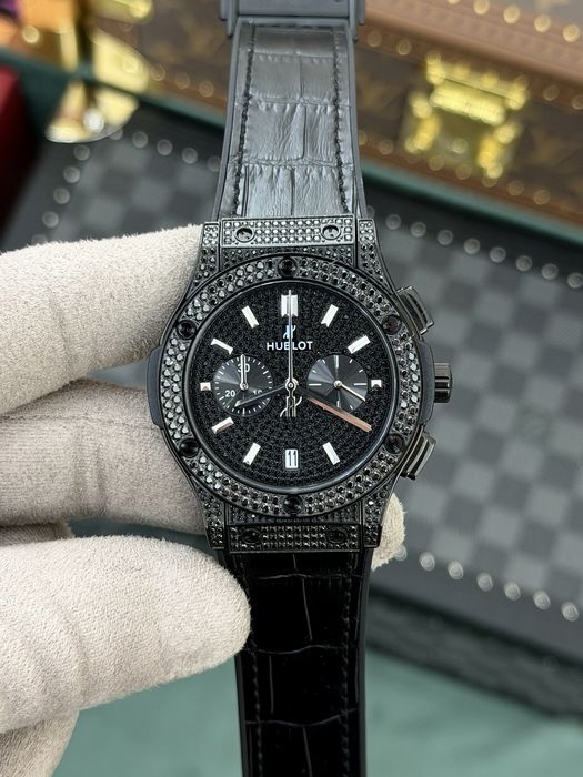HB Classic Fusion Chronograph Black Ice Out
