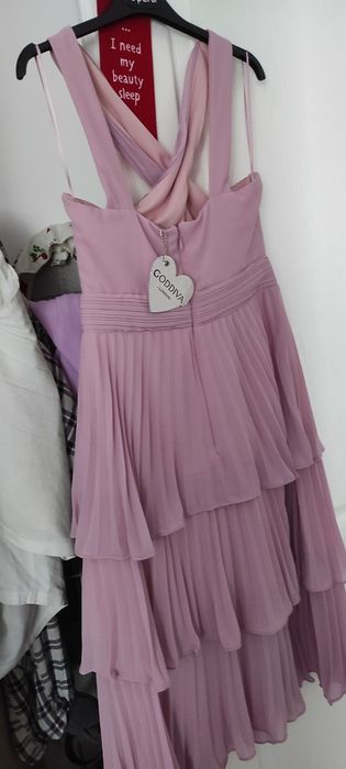 Rochie ocazie, plisata, culoare roz