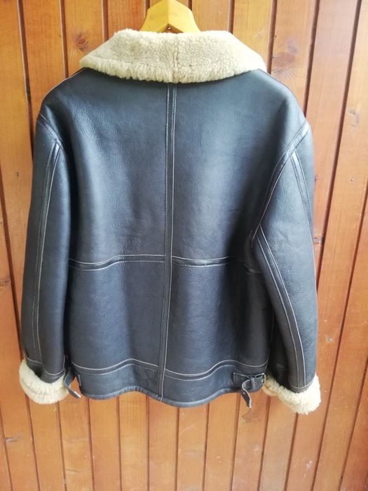 Geaca piele bărbati Aviator Banhof L-Xl cu blana