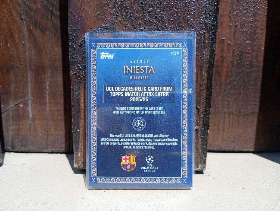 Andrés Iniesta UEFA Champions League Topps Relic 2025-26