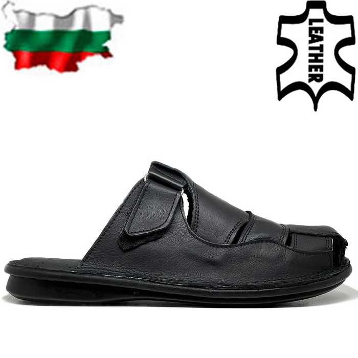 Мъжки чехли от ЕСТЕСТВЕНА кожа