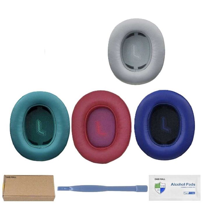 Set 2 bureti pentru casti JBL E55BT, Spuma cu memorie, Piele ecologica