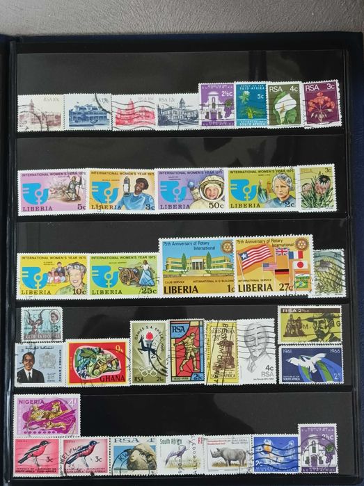 Колекции пощенски марки на теми Воден Транспорт, Транспорт и  Африка