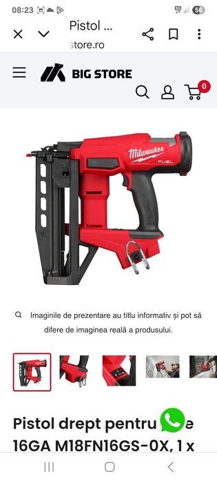 Milwakee pistol cuie finisaj m18fn16gs 2022