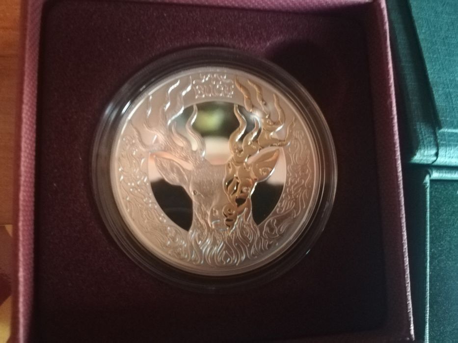 Монеты BUGY, Бугы, Олень. Акку, лебеди