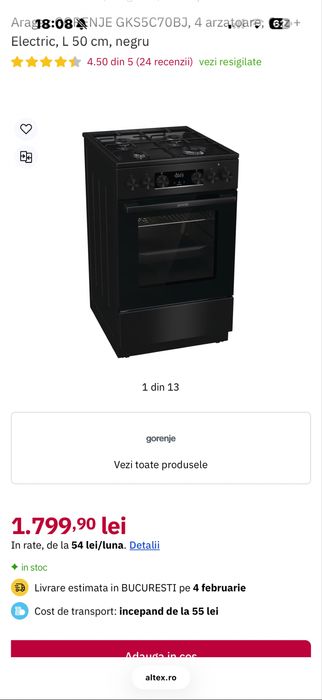 Aragaz Gorenje nefolosit