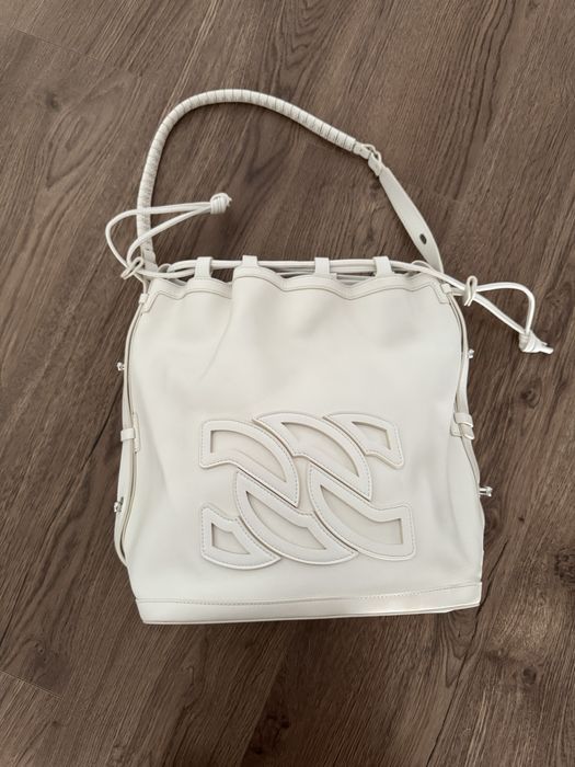 Casadei Voyage Leather Bucket Bag