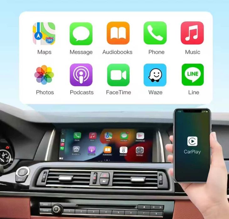 Безжичен модул Wireless Apple CarPlay и Android Auto BMW CIC/NBT F30 F31 F32 F10 F25 F26 X5 E70 F15 WAZE YouTube карплей БМВ Ф10 Ф11 Ф30 Ф31 Ф34 Ф32