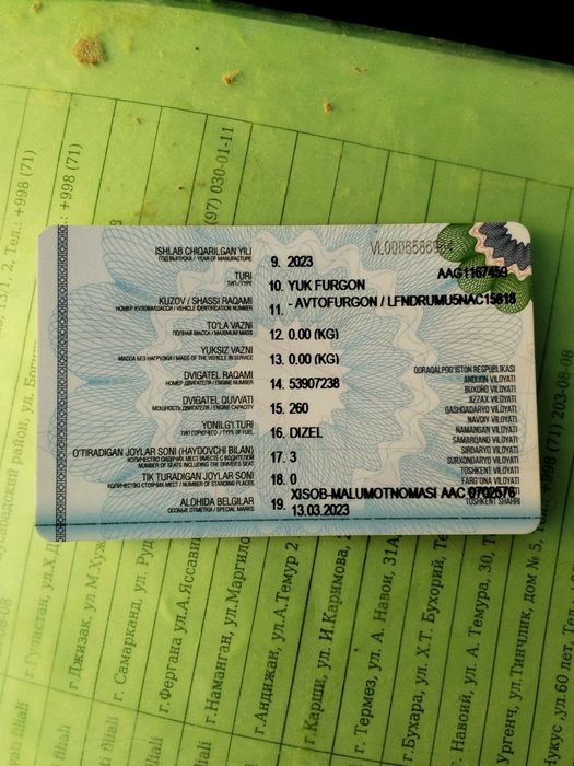 Avtofurgan sotiladi zo'r xolatda Edial