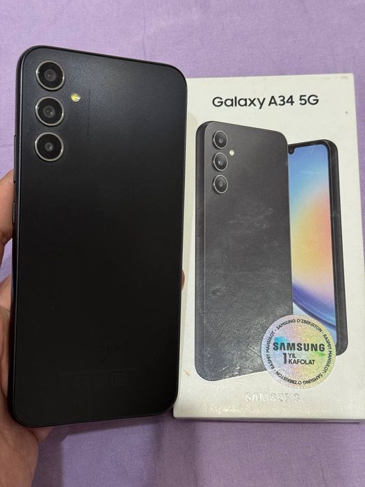 Samsung Galaxy A34 5G 6+6/128GB Black Igravoy Karobka Holati Ideal Zor
