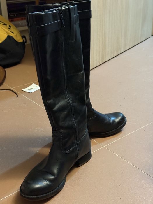 Cizme piele Ecco, fermoar, 38