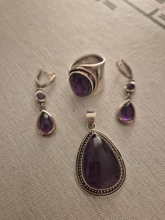 Серебро с натуральный камнем