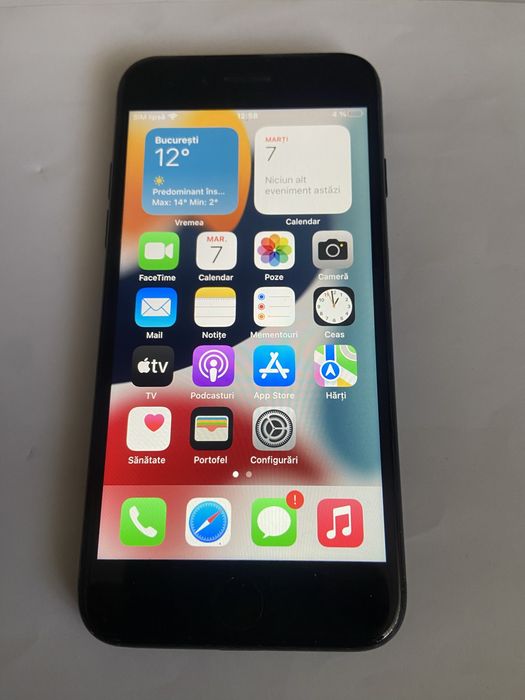 Apple iphone 7 negru,128 Gb, 82% baterie fara icloud