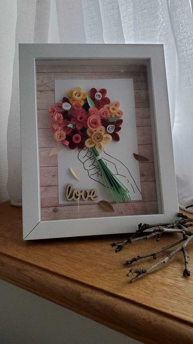 Tablou realizat în tehnica quiling