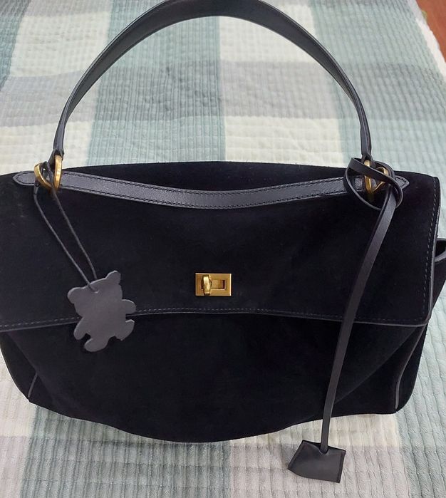 Сумка натуральный замш и кожа