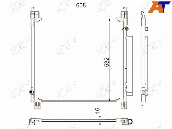 Радиатор кондиционера  Toyota Hilux