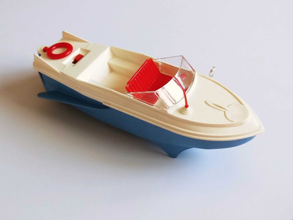 Руска, соц, ретро, СССР играчка, катер, моторна лодка "Огонек", нова