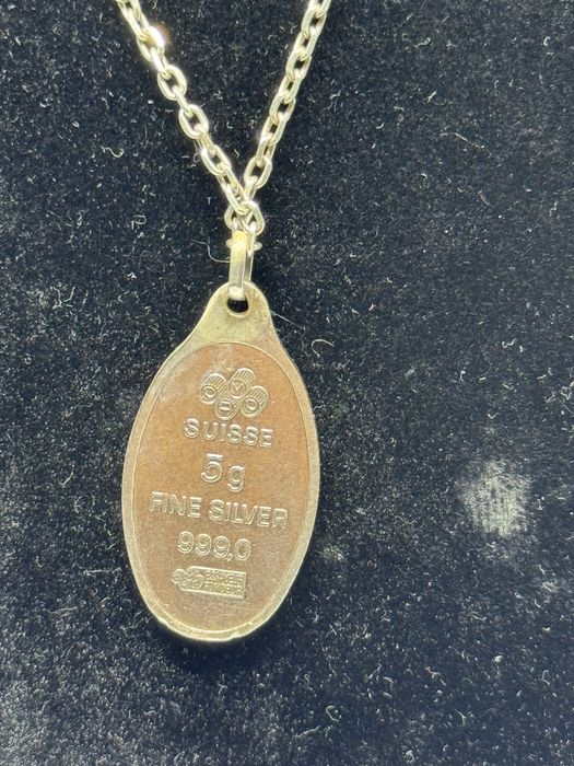 дамски сребърен синджир с висулка 9.27гр 925