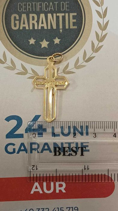 (Ag24 Harlau B.45365.1) Pandantiv aur 14K 1.45gr - Garantie 2 ani!