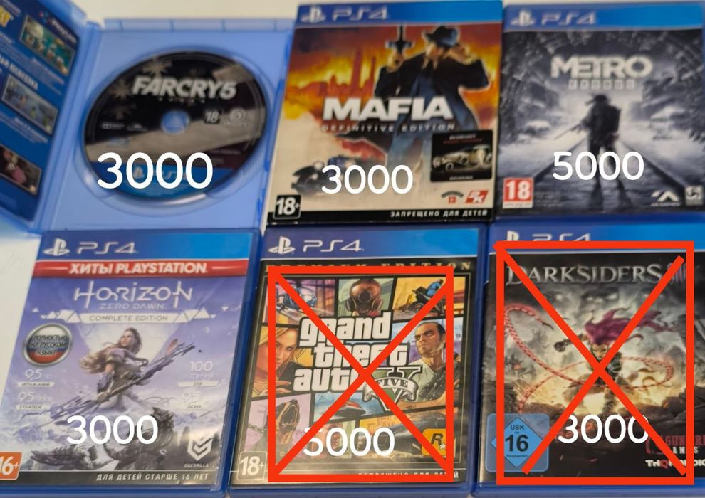 Диски для Sony PS4
