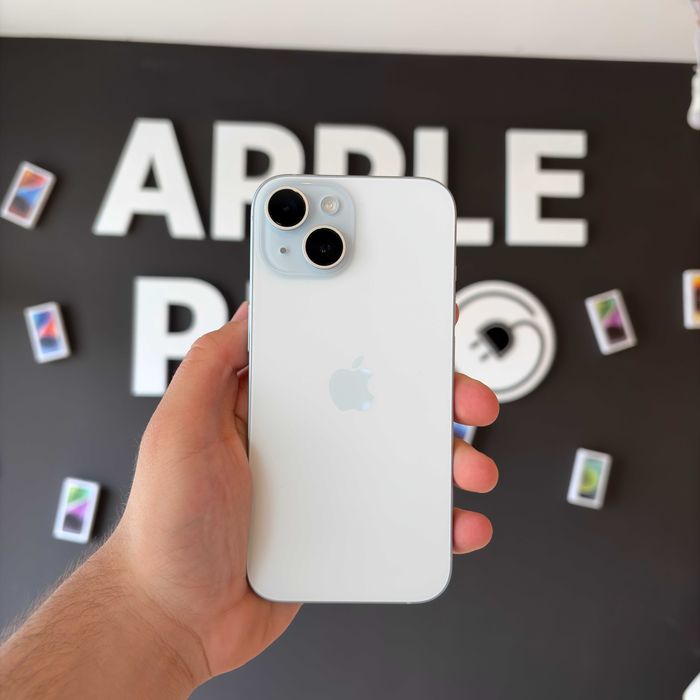 iPhone 15 Cu 24 Luni Garanție/ApplePlug 256Gb Ca Nou 100% Blue