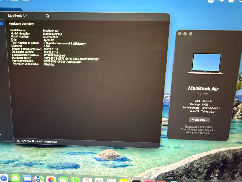 Macbook Air 13inch M1 256GB