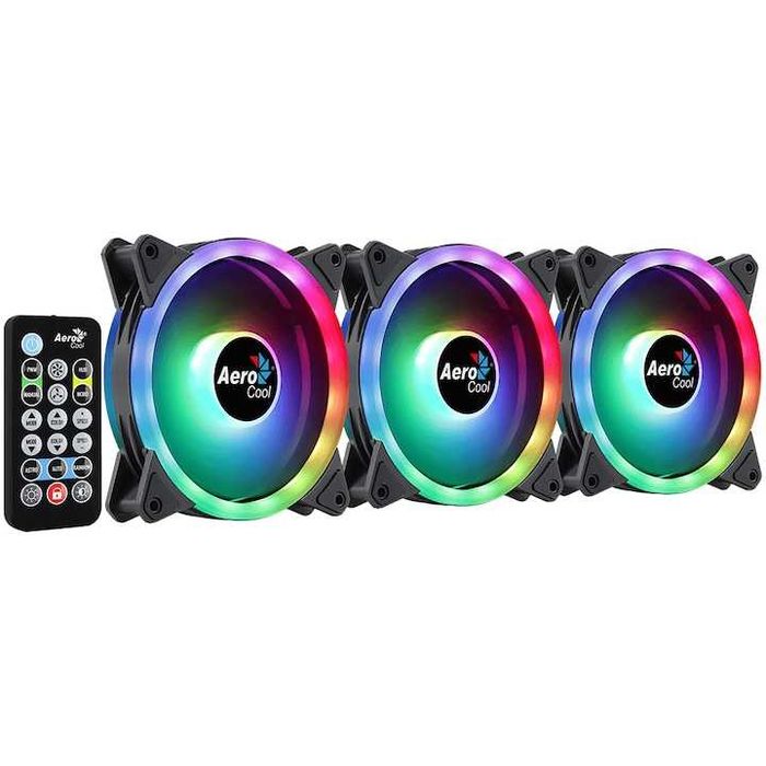 7x Ventilatoare Aerocool Duo 12 Pro ARGB, 120mm cu controler