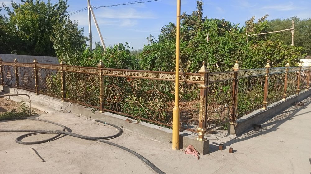 Темир даруаза есик рещотка огрождение лестница перила навес