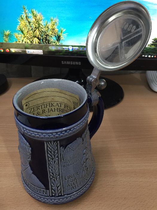 Уникална Немска Масивна Чаша - Ретро Стил