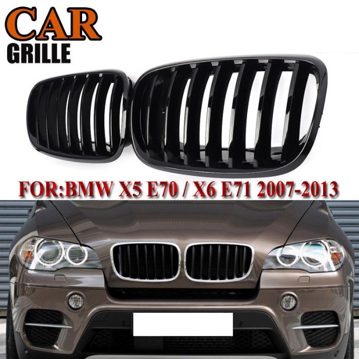 Grile BMW X5 E70 X6 E71 (negru lucios)