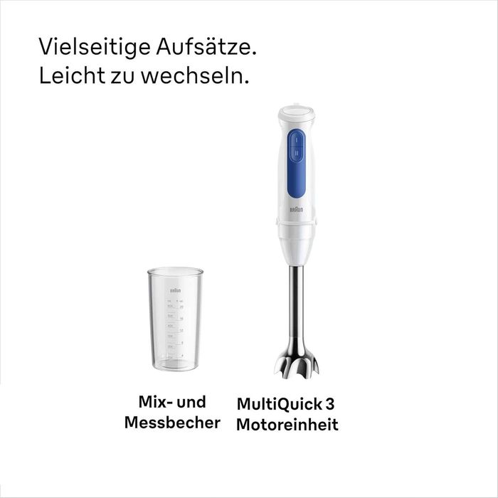 Пасатор Braun MultiQuick 3 MQ30.001M, 2 скорости, 900W, 600ml