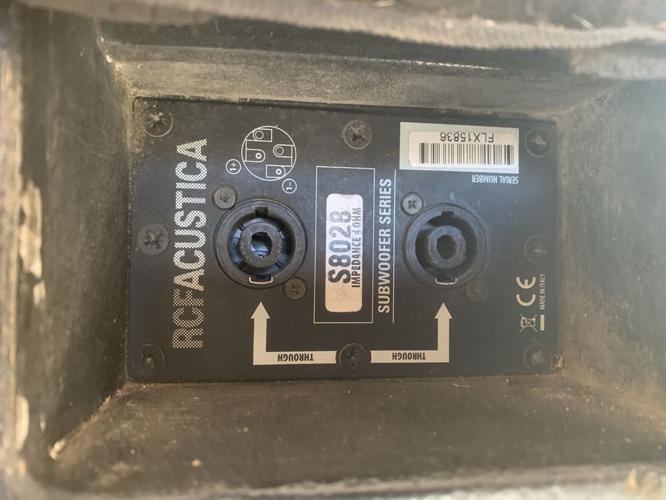 Rcf S8028 пасивни баскаси 2бр. И истинско стъпало на dynacord lx 1600