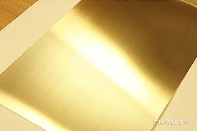 Латунь Л63 лист мягкий, толщина 0.5мм  0.8мм, 1мм, 1.2мм, 2мм, 2.5мм,