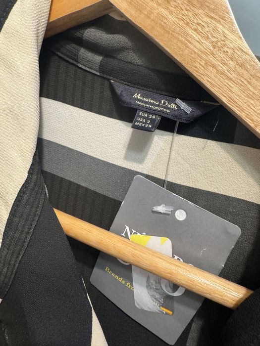 Rochie midi / lunga cu nasturi model geometric Massimo Dutti XS