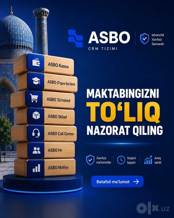 Xususiy Maktab CRM | Maktab Boshqaruv Dasturi | ERP | Mobil Ilova
