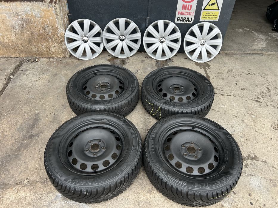 Set roti vw golf / passat pe 16 -iarna - 2023 -8 mm semperit ‼️