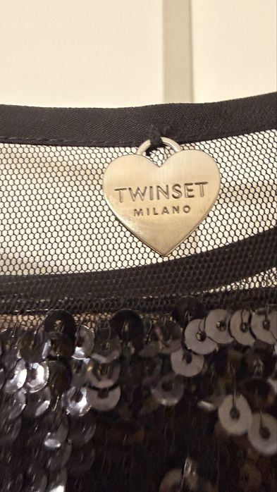 Рокля Twinset  черни пайети