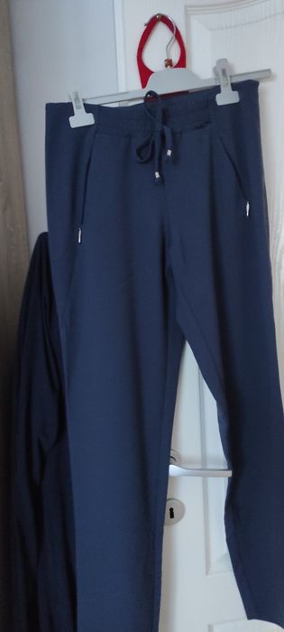 Pantalon casual bleumarin, talie 80-88cm, sold 100-110 cm, lungime 101