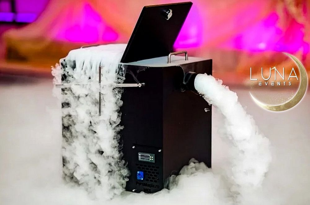 Fum greu cu gheata carbonica / Aranjamente cu baloane / Photo corner