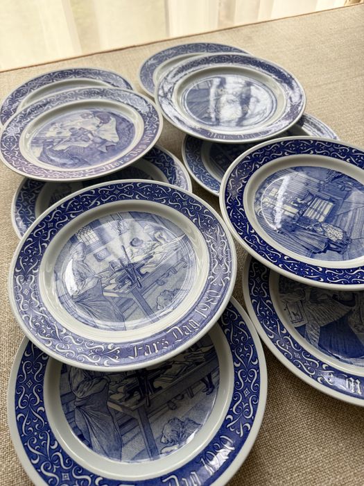 Farfurii de colectie, portelan, Suedia 10 buc