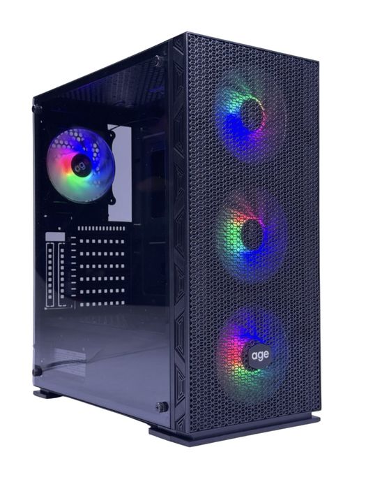 Игровой корпус AGE с 4 RGB вентиляторами | Стекло | ATX/Micro ATX/ITX