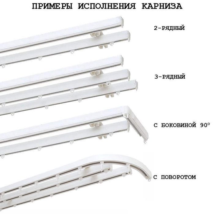 Алюминиевые профильные карнизы СИМПЛ
