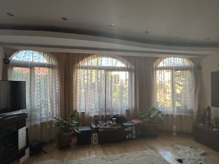 Vand perdea organza brodata crem - somon 12 ml