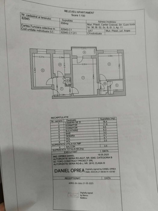 Vand Apartament 3 camere Pitesti, Cartier Craiovei — fotografia 1