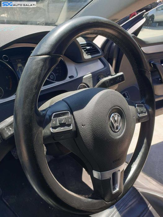 Volan din Piele in 3 Spite Fara Airbag Volkswagen Passat B7 2010 - 2015 [Q3666]