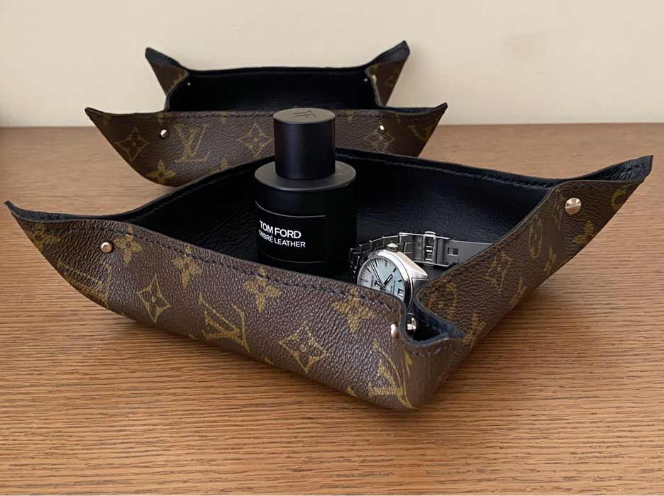 Louis Vuitton Monogram Brown Custom Leather Tray