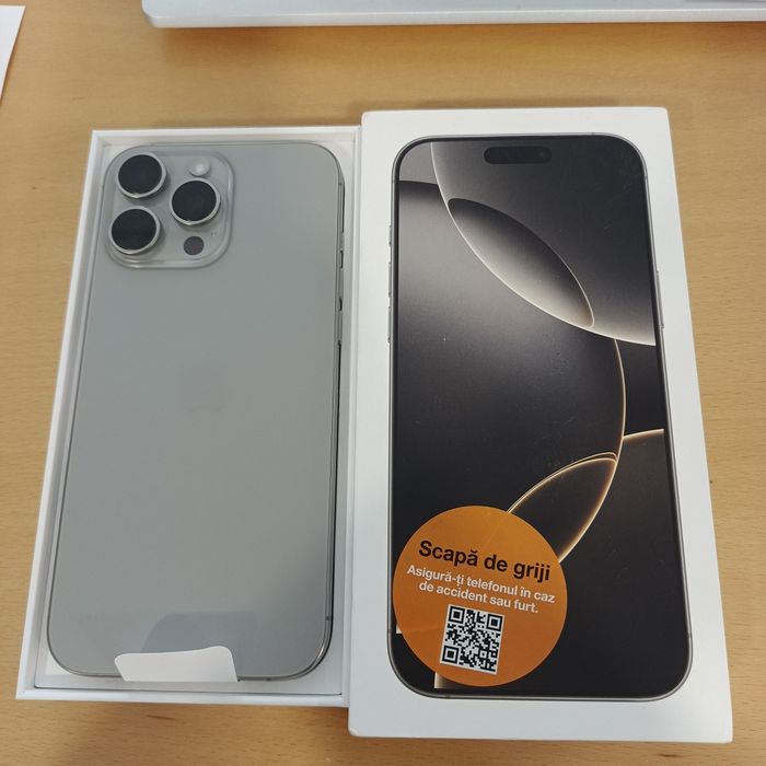 Iphone 16 PRO MAX NOU 256 natural Titanium neactivat garantie